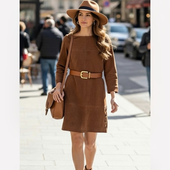 real leather dress women Rena Brown Faux Leather Dress | Women's Clothing main image 1